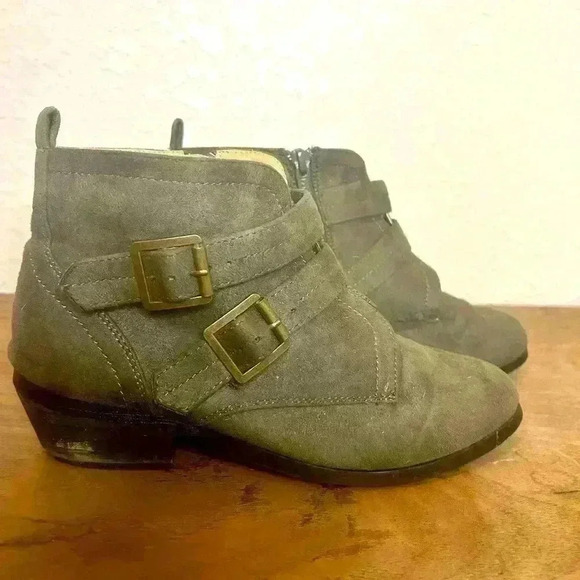 Soul Diva Women’s Green Suede Side Zip European Ankle Booties UK 5‎ US 7.5 - Picture 1 of 8
